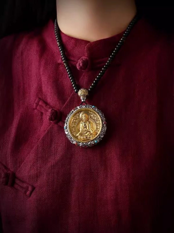 本命佛吊墜佛牌鍍24k黃金項鍊