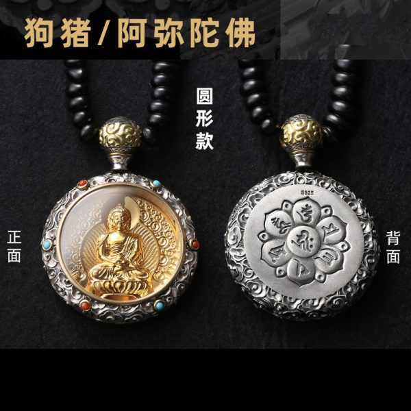 本命佛吊墜佛牌鍍24k黃金項鍊