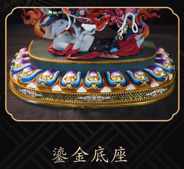 尼泊尔西藏工艺 藏传密宗彩绘六臂大黑天玛哈噶啦财神