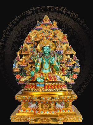 O1CN01Rz9ba31fhukx8nAcs_!!2215835774039 尼泊尔西藏工艺藏传彩绘二十一度母大圆满纯铜手工錾刻