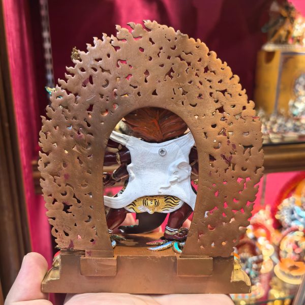 马头明王/马头金刚/旦真/旦增/15cm红铜彩绘藏传佛堂供奉佛像摆件