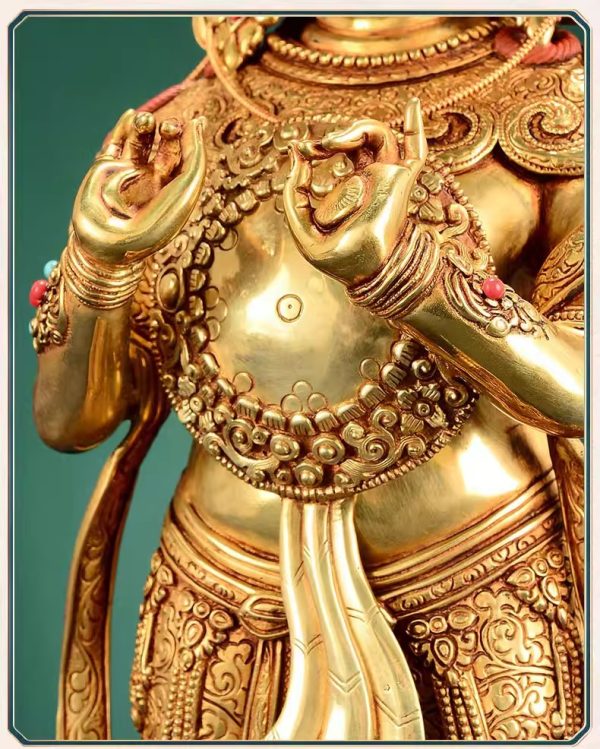 O1CN01dOhOqJ1LC2dWifzyU_!!152211262 《扎基拉姆》全鎏金雕花宝石镶嵌女财神室内家用铜佛像