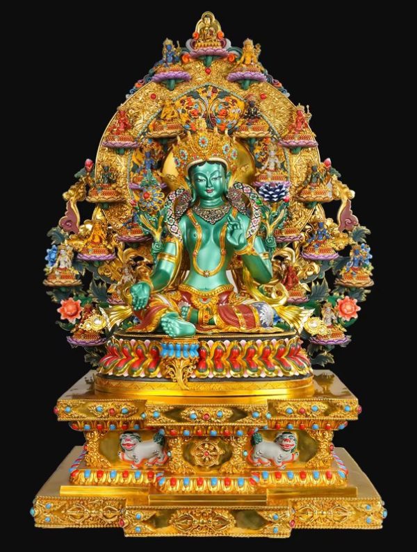 O1CN01rOiujv1fhukxc71Ph_!!2215835774039 尼泊尔西藏工艺藏传彩绘二十一度母大圆满纯铜手工錾刻