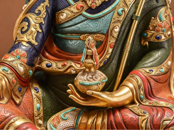 马头明王与大黑天的关系 (2) 释迦族工艺纯手工彩绘莲花生大士佛像密宗莲师